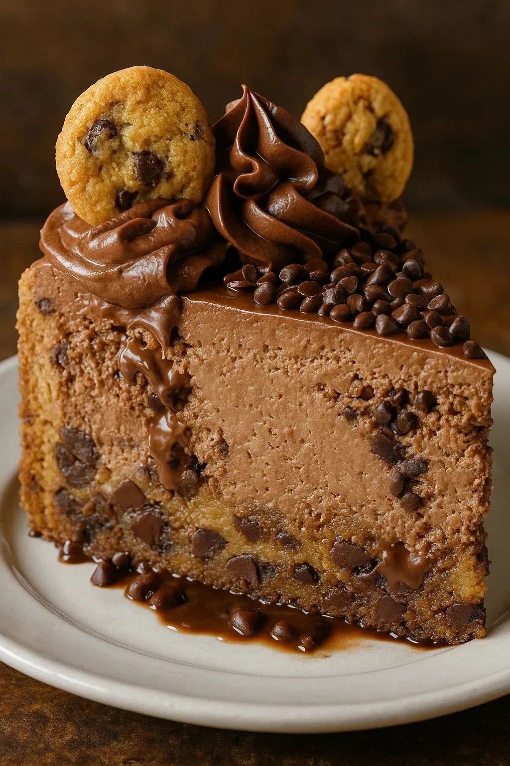 Torta al cioccolato con cioccolatini distribuiti sopra.
