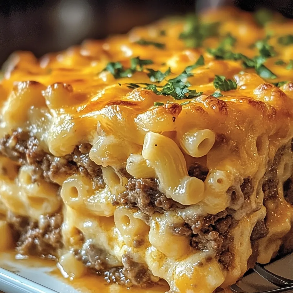 Pirofila con pasta e carne insieme.