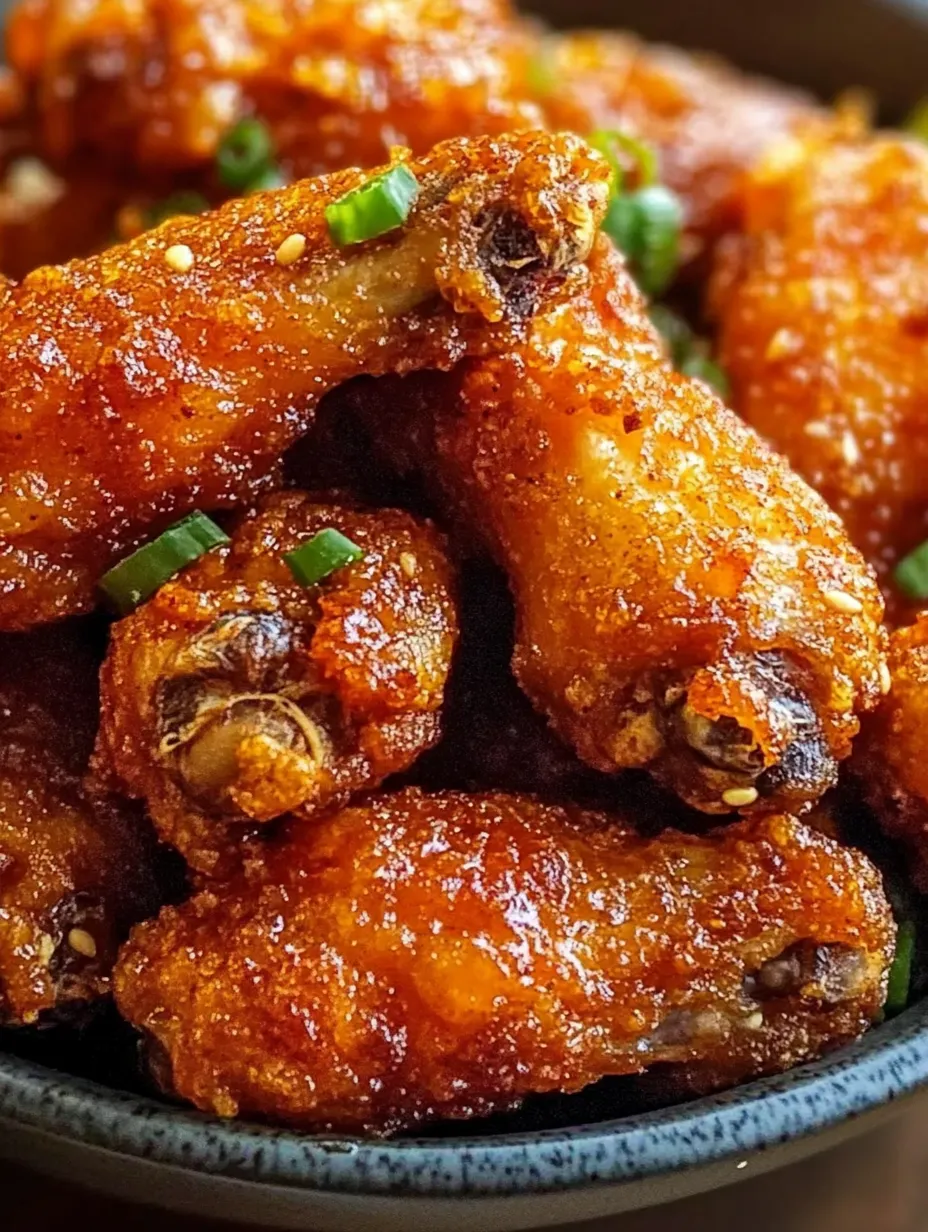 Una ciotola di ali di pollo con salsa.