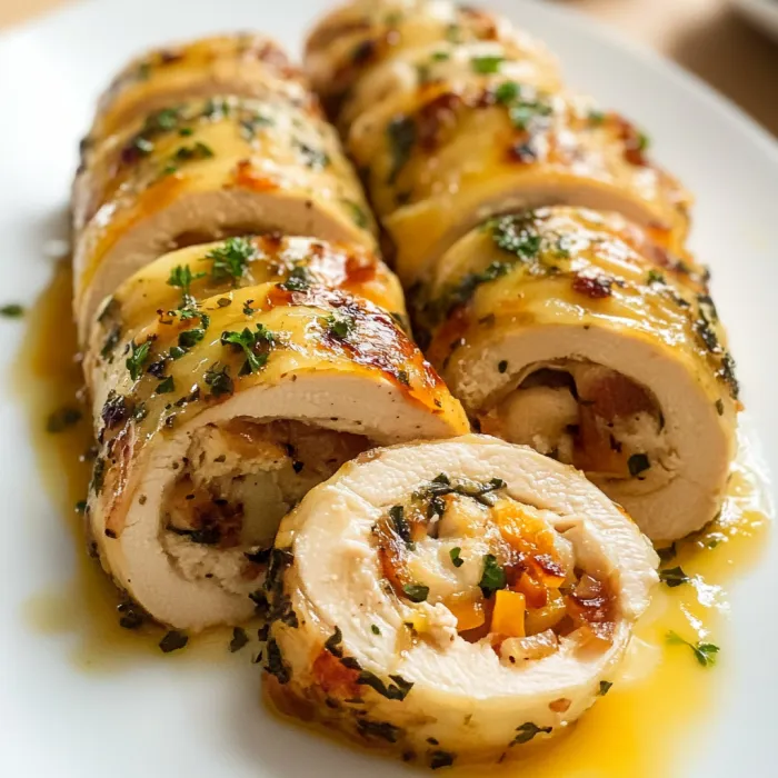 Un piatto con un rotolo e carne.