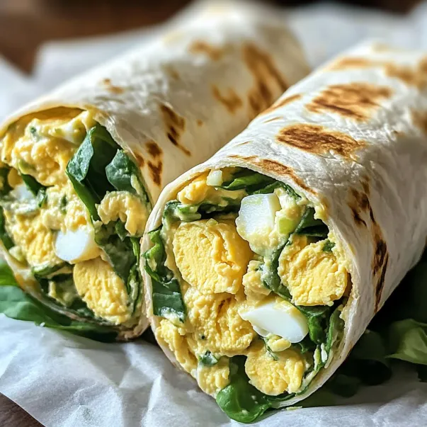 Due wrap con uova e verdure.