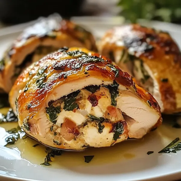 Un piatto di pollo con verdure sopra.