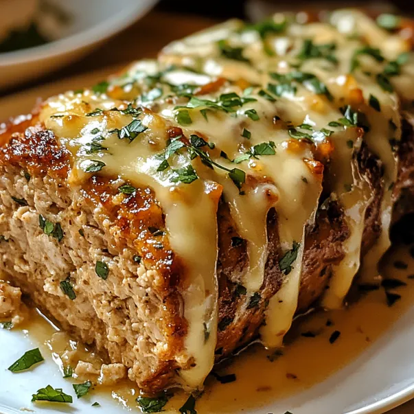Una fetta di carne con formaggio sopra.