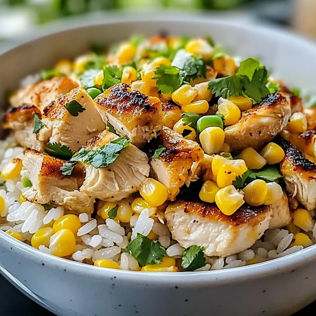 Riso con pollo e verdure.