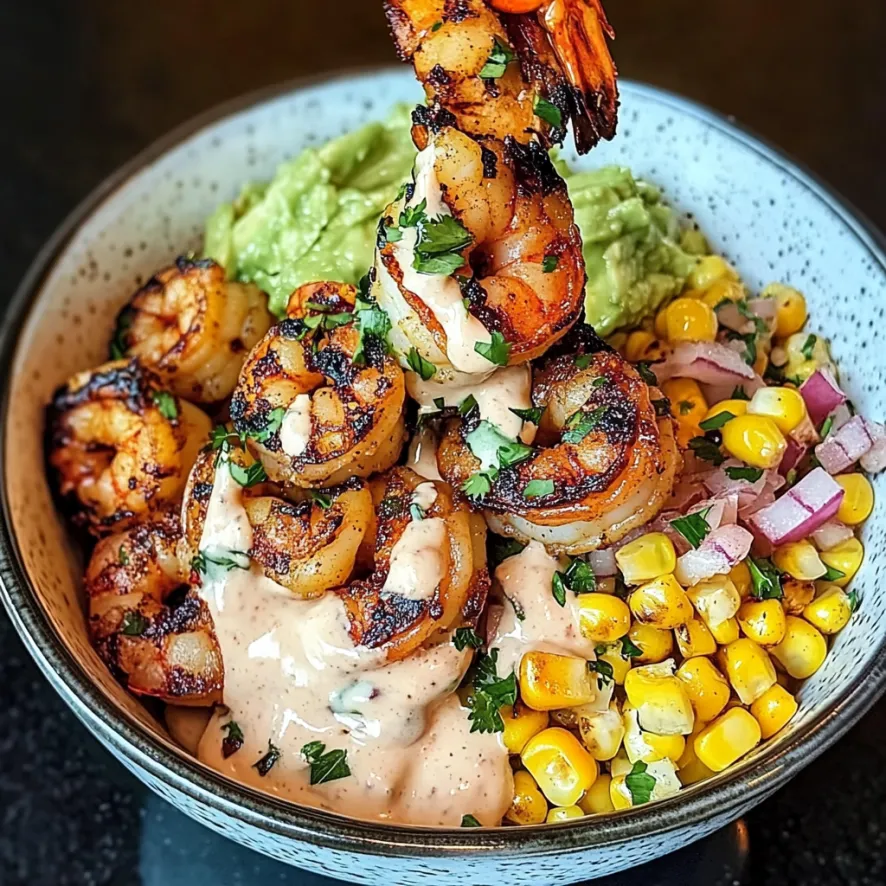 Shrimp in a bowl with sauce.