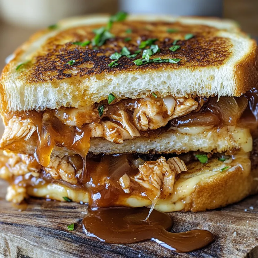 Sandwich con barbecue e cipolla.