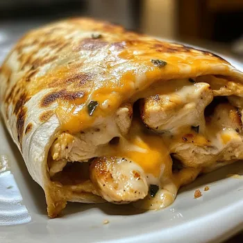 Piadita con pollo e formaggio.