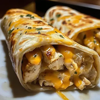 Un piatto di pollo con salsa.