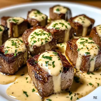 Piatti di carne con salsa bianca.