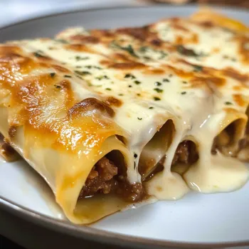 Piatti di pasta con formaggio e salsa.