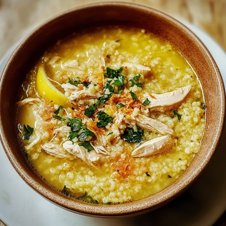 Una ciotola con pollo e riso.