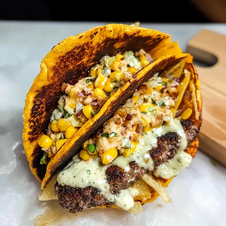 Taco con carne e verdure.
