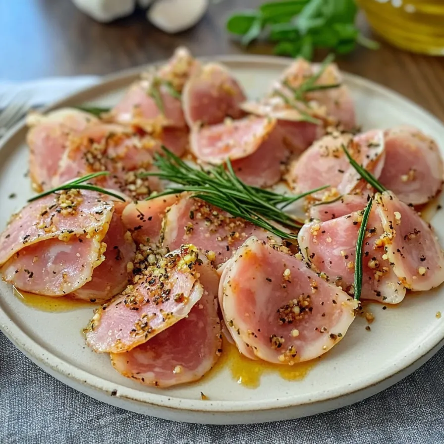 Piatti di carne con erbe e semi.