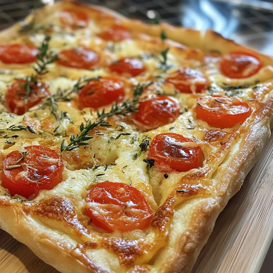 Pizza con tomate e basilico.