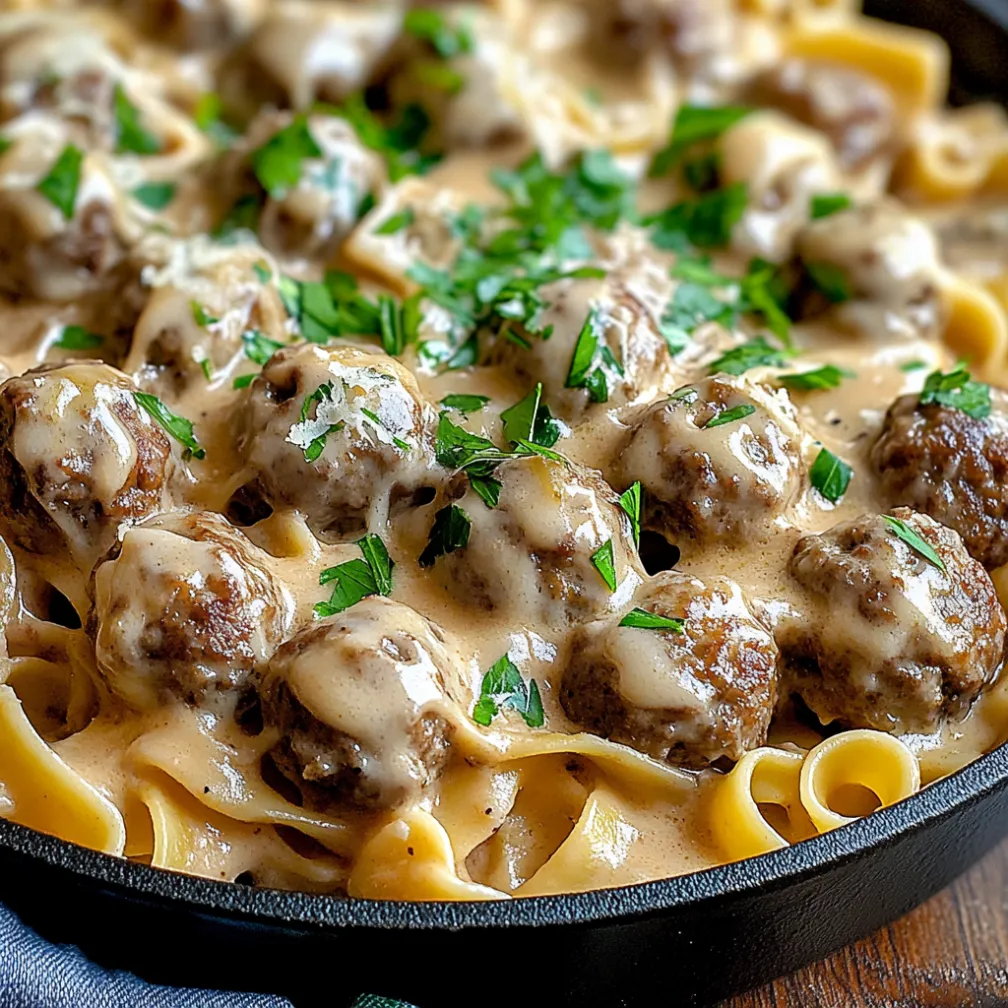 Pasta con salsa e ballonzoli.