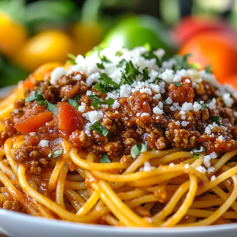 Una ciotola di spaghetti con salsa di pomodoro e basilico.