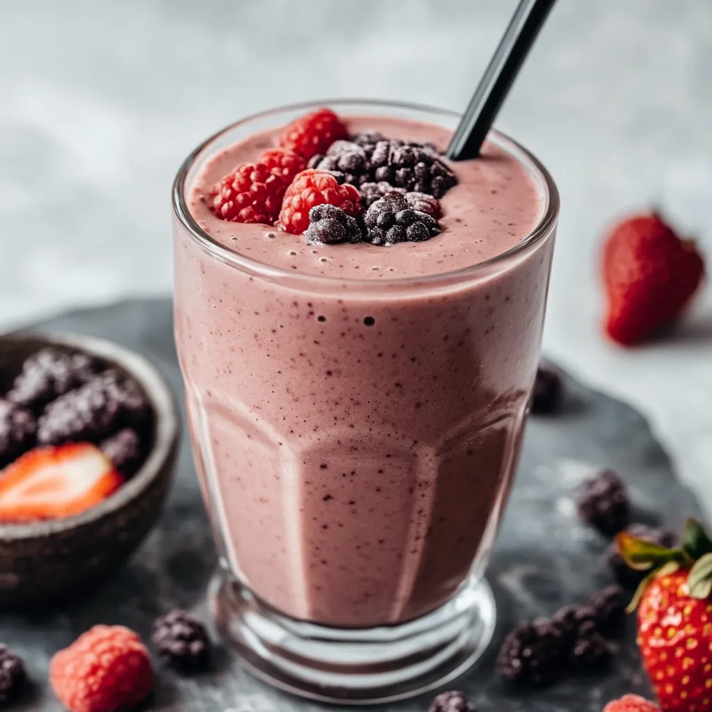 Vetro con frullato di frutta.