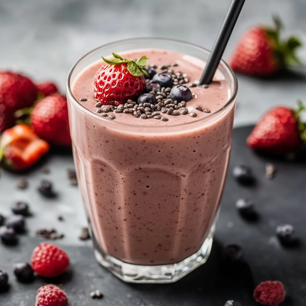 Vetro con frullato di frutta.