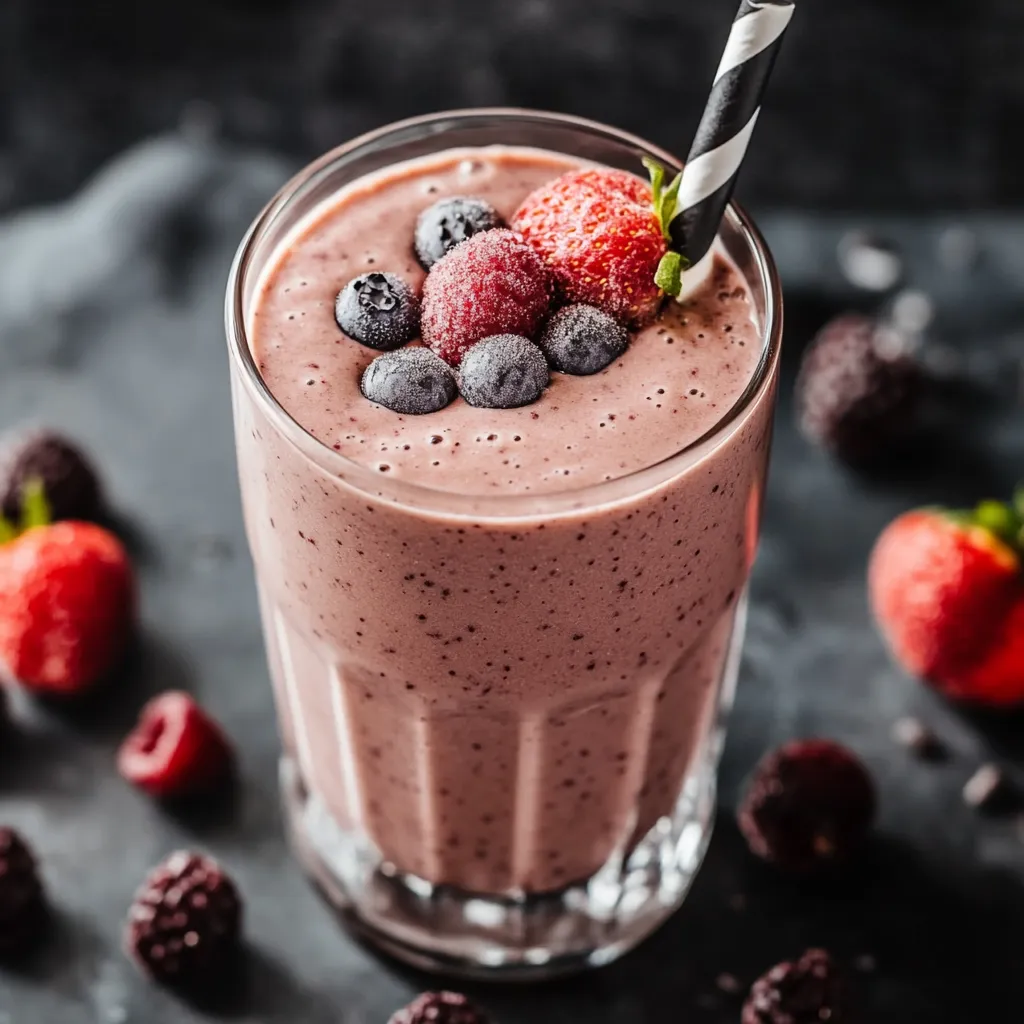 Vetro con frullato di frutta.