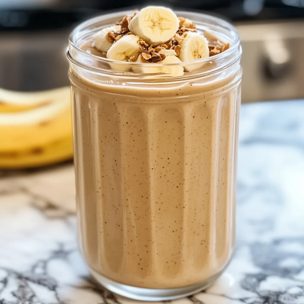 Banana e yogurt in vaso.