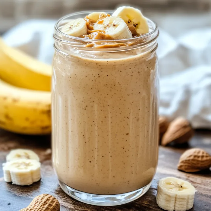 Banana e nocciola in un vaso.