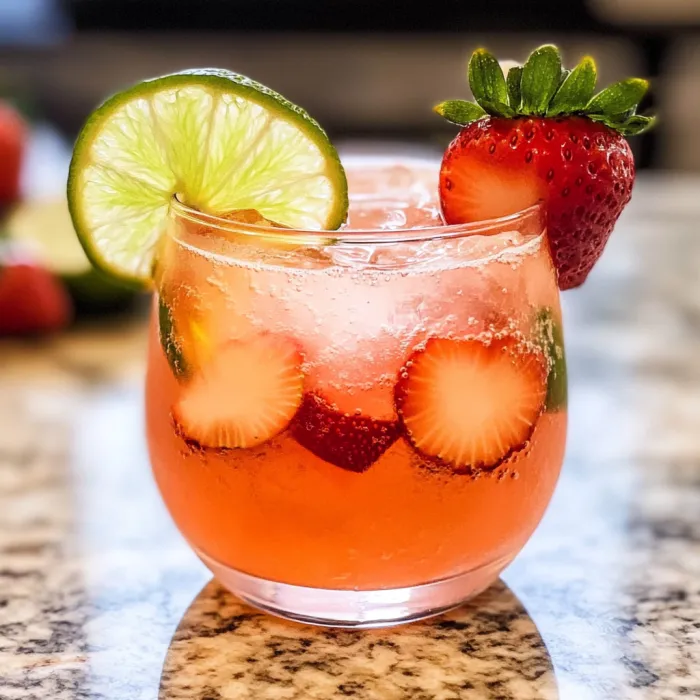 Un bicchiere di vino con frullato di frutta.