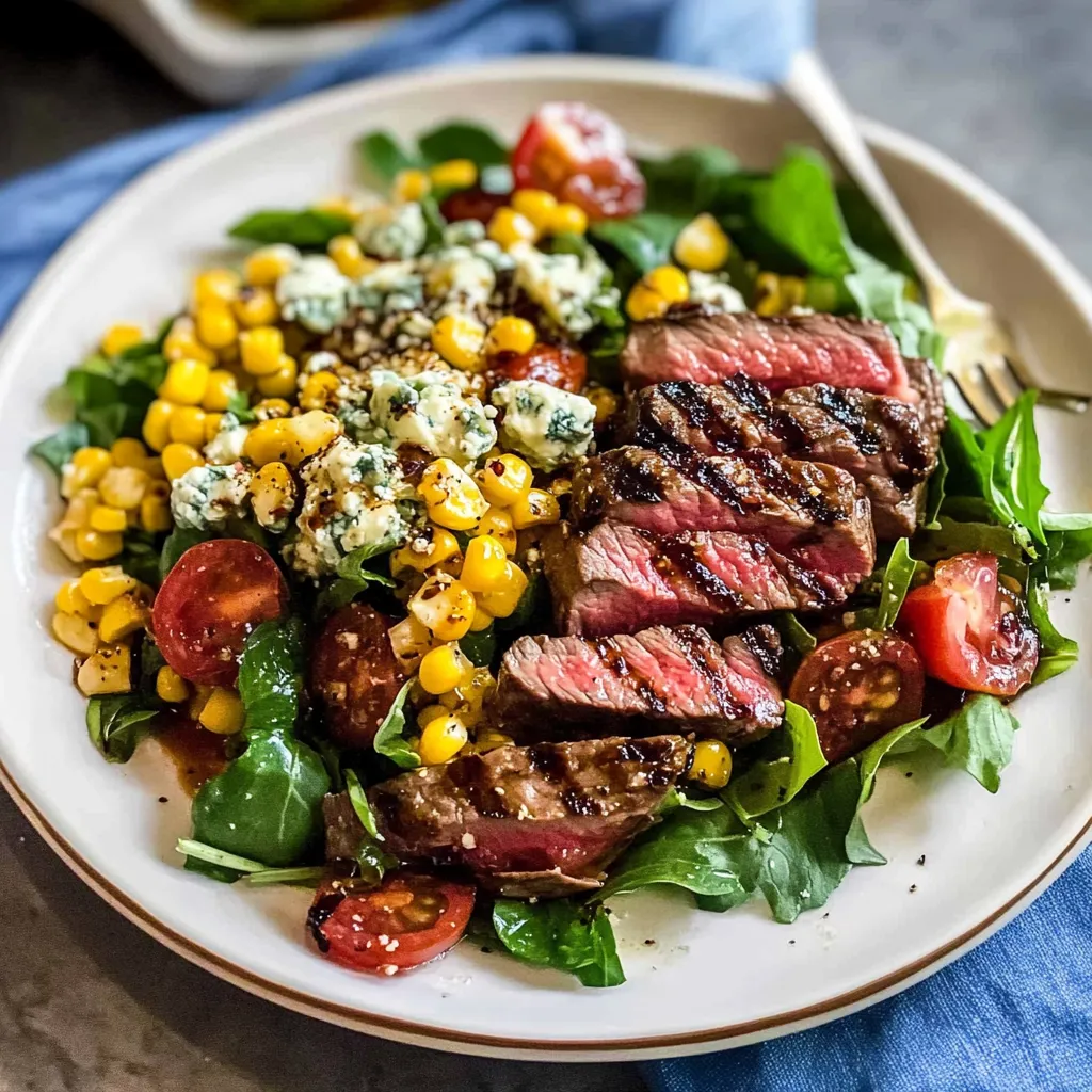 Una tazza di salata con tomate, corn, lattuga e carne di manzo.