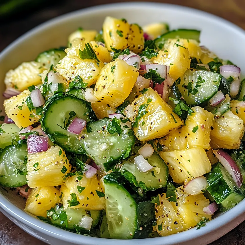 Una ciotola con frullati di cucumber e pineapple.