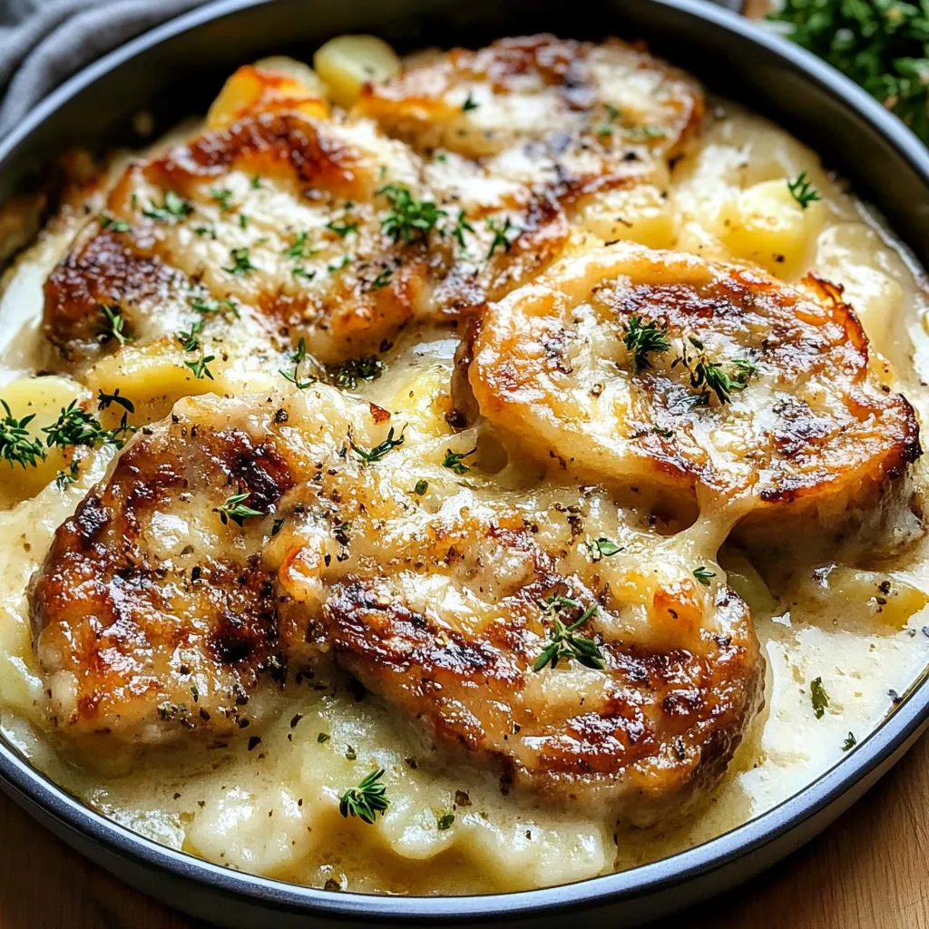 Una tazza di pasta con patate e formaggio.