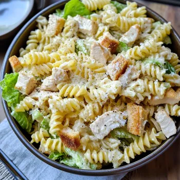 Pasta con carne e verdure.