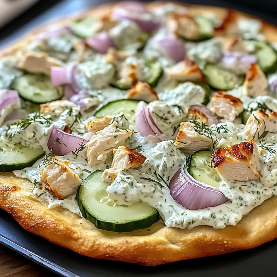 Pizza con verdure e carne.