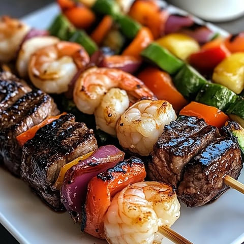 Un piatto di carne e verdure.