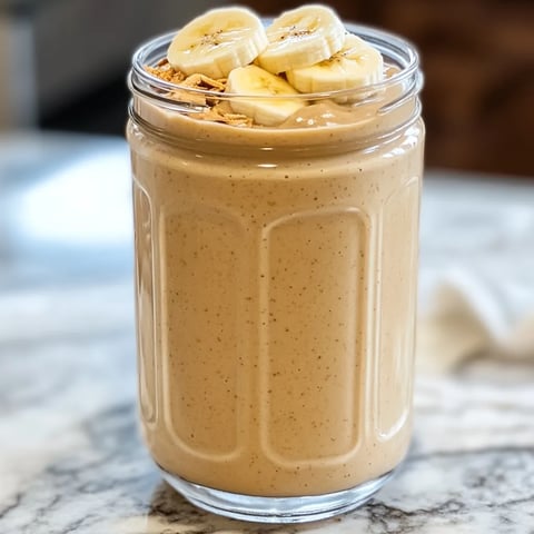 Vetro con banana e nocciola.