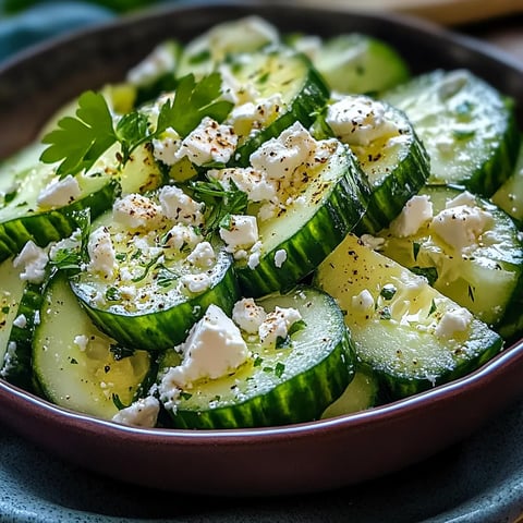 Una ciotola con cucumber e feta.