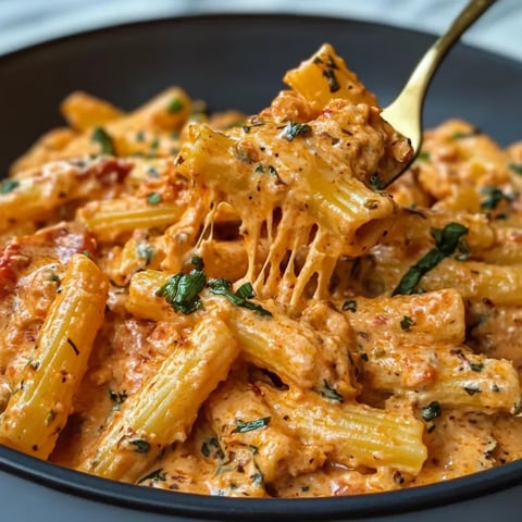 Una scodella di pasta con una forchetta dentro.